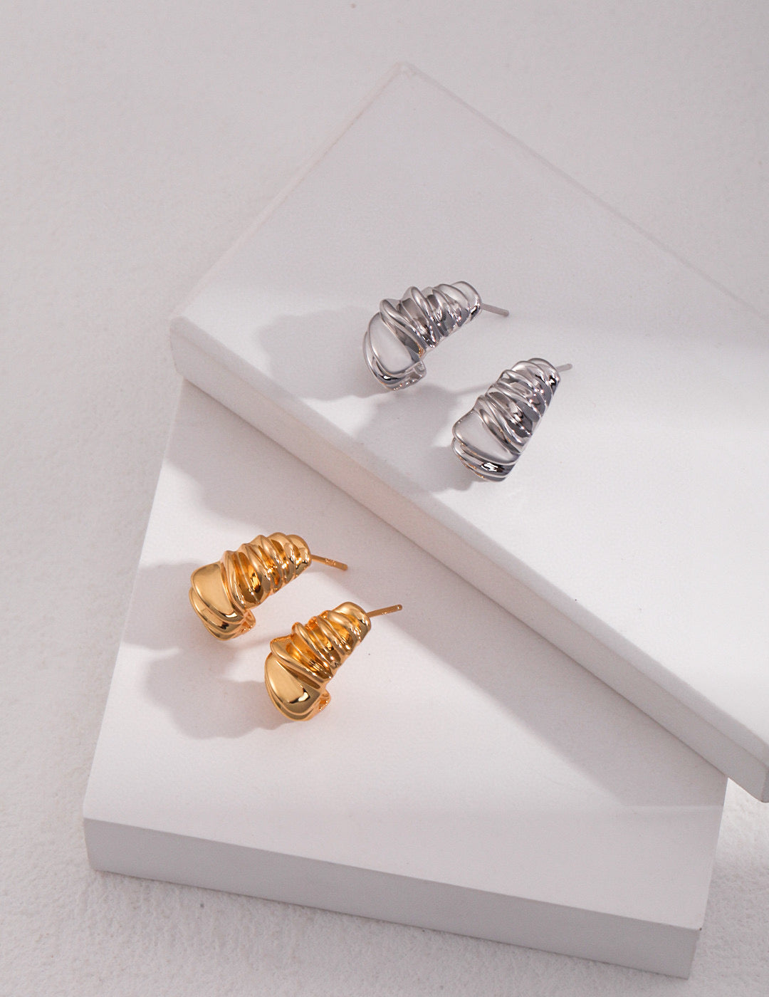Pure Silver Irregular Earrings
