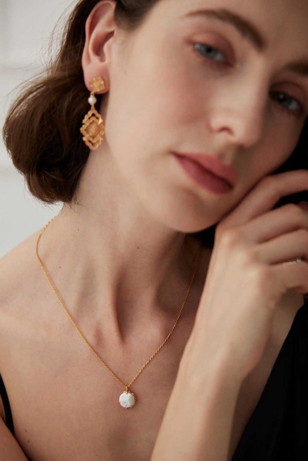 Natural Pearl Water Ripple Necklace