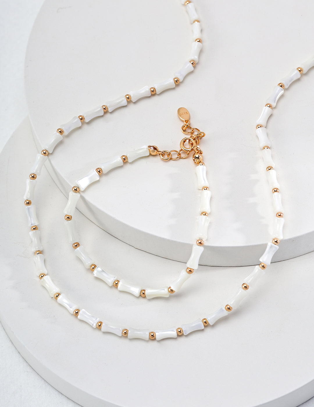 Pure Silver Bamboo Bracelet &Necklace