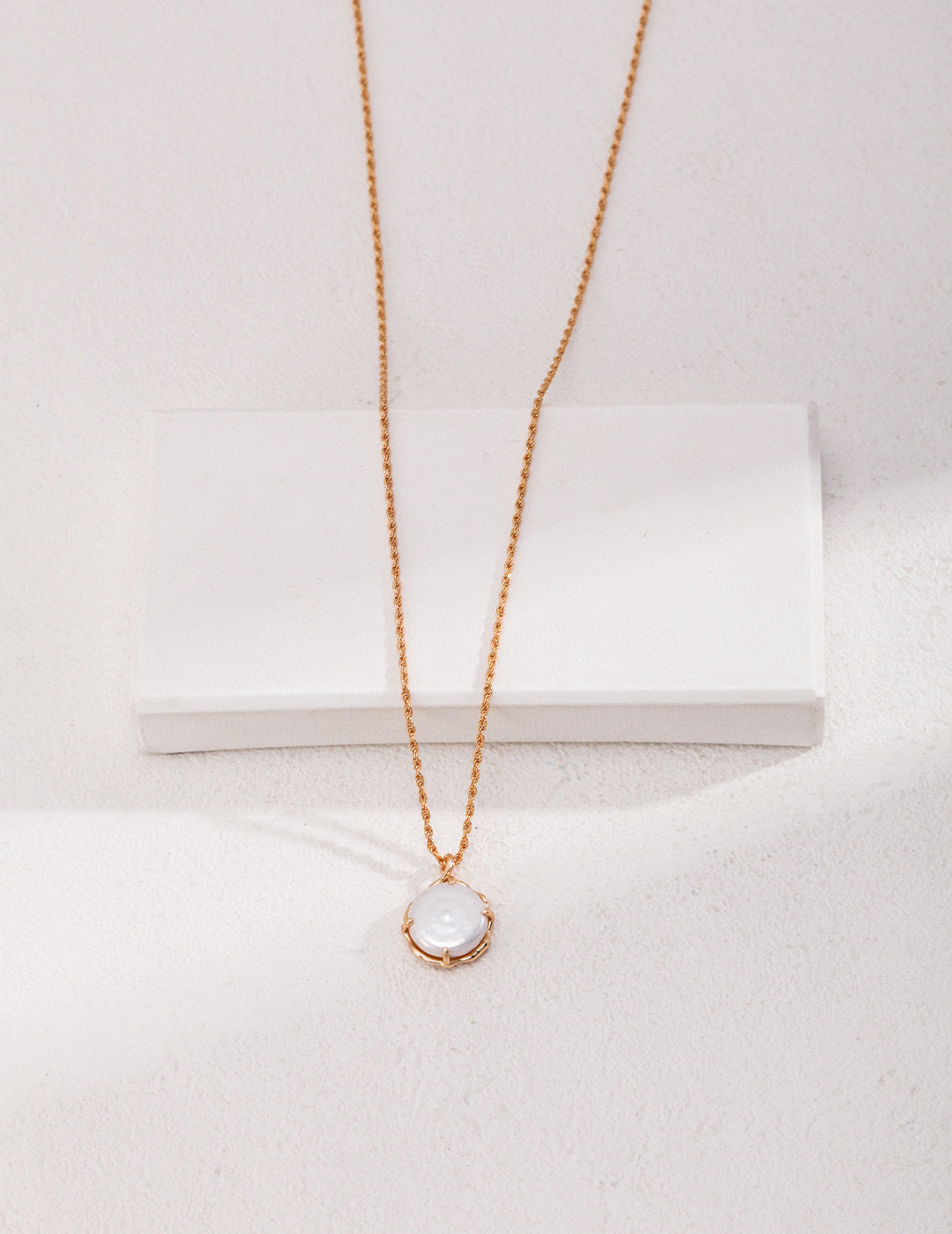 Natural Pearl Water Ripple Necklace