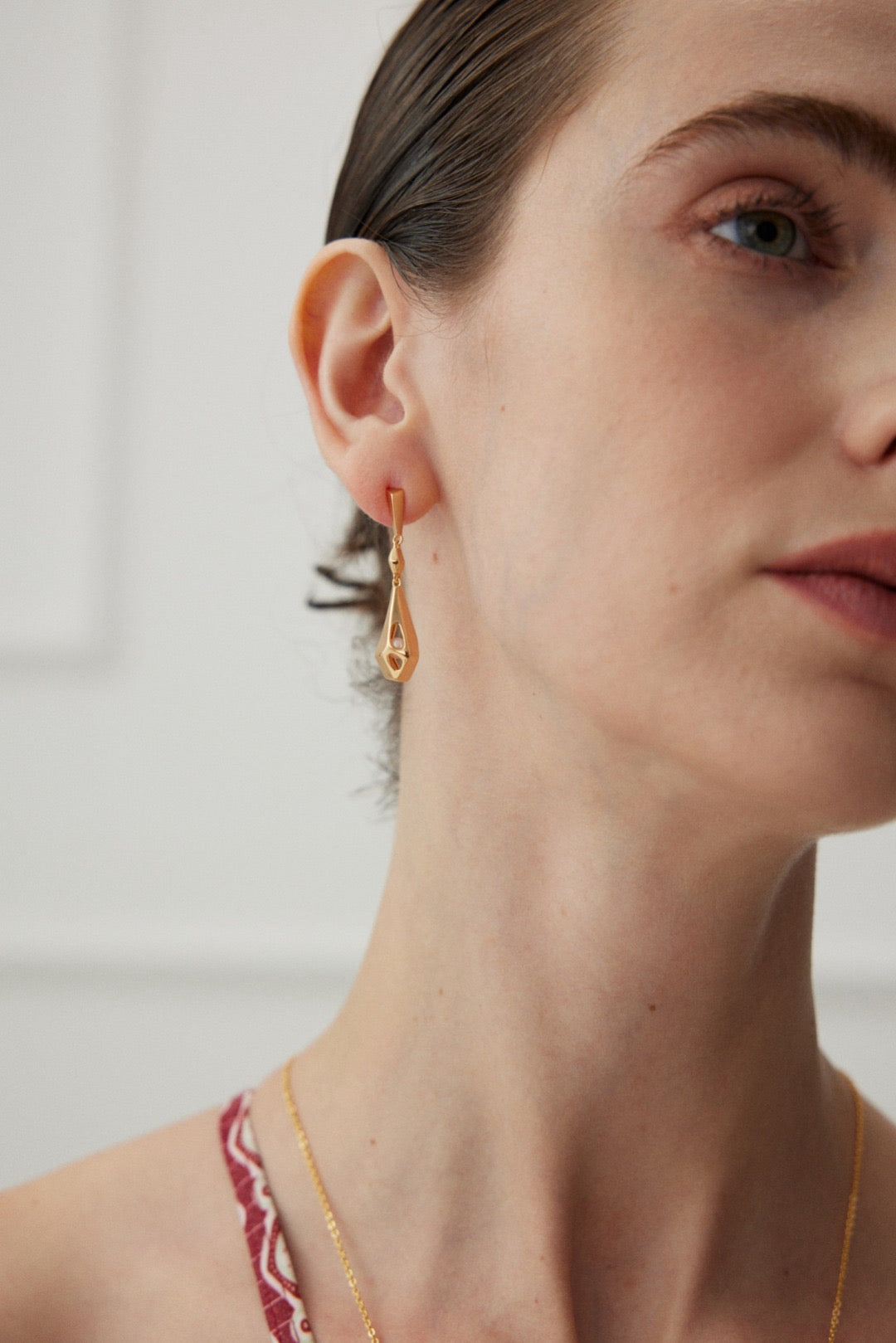 Pure Silver Teardrop Pearl-Set Earrings