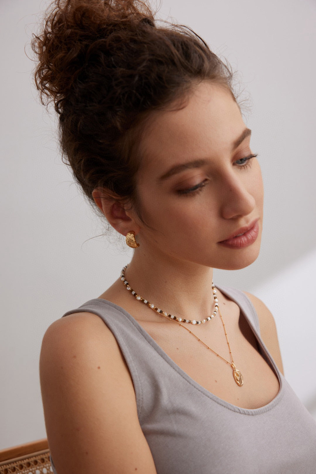 Pure Silver Minimalist Half-Arc Textured Earrings