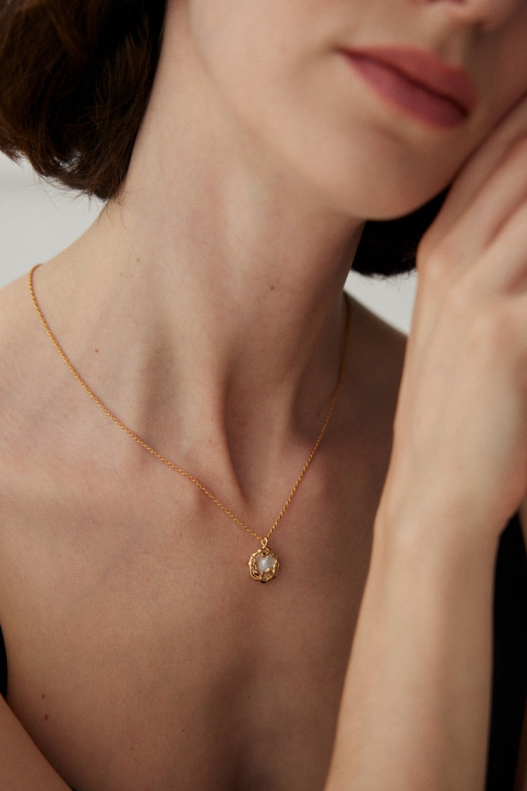Natural Pearl Water Ripple Necklace