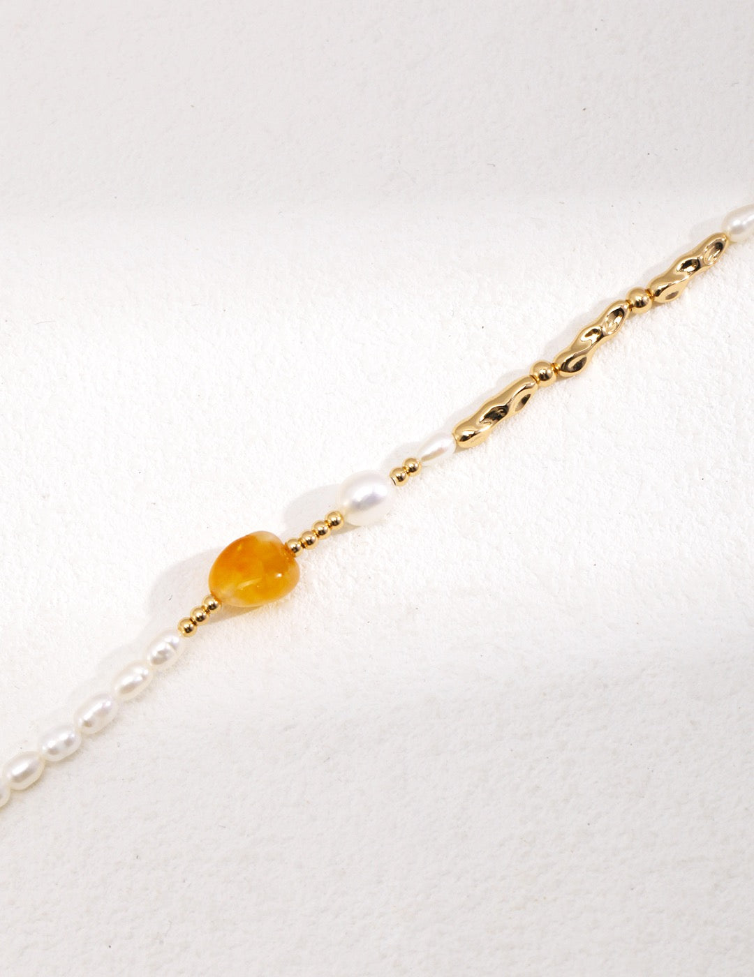 Irregular Pendant with Freshwater Pearl and Tiger Eye Stone Wrapping